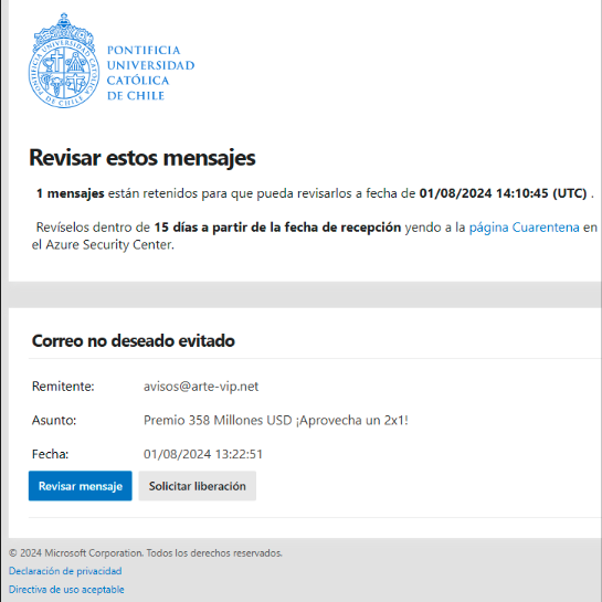 imagen correos en cuarentena